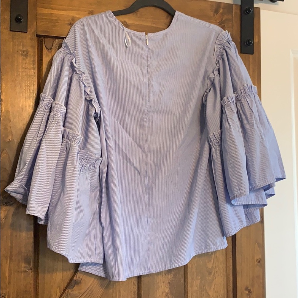 DRA Anthropologie Ruffle Bell Sleeve Top - Picture 4 of 4
